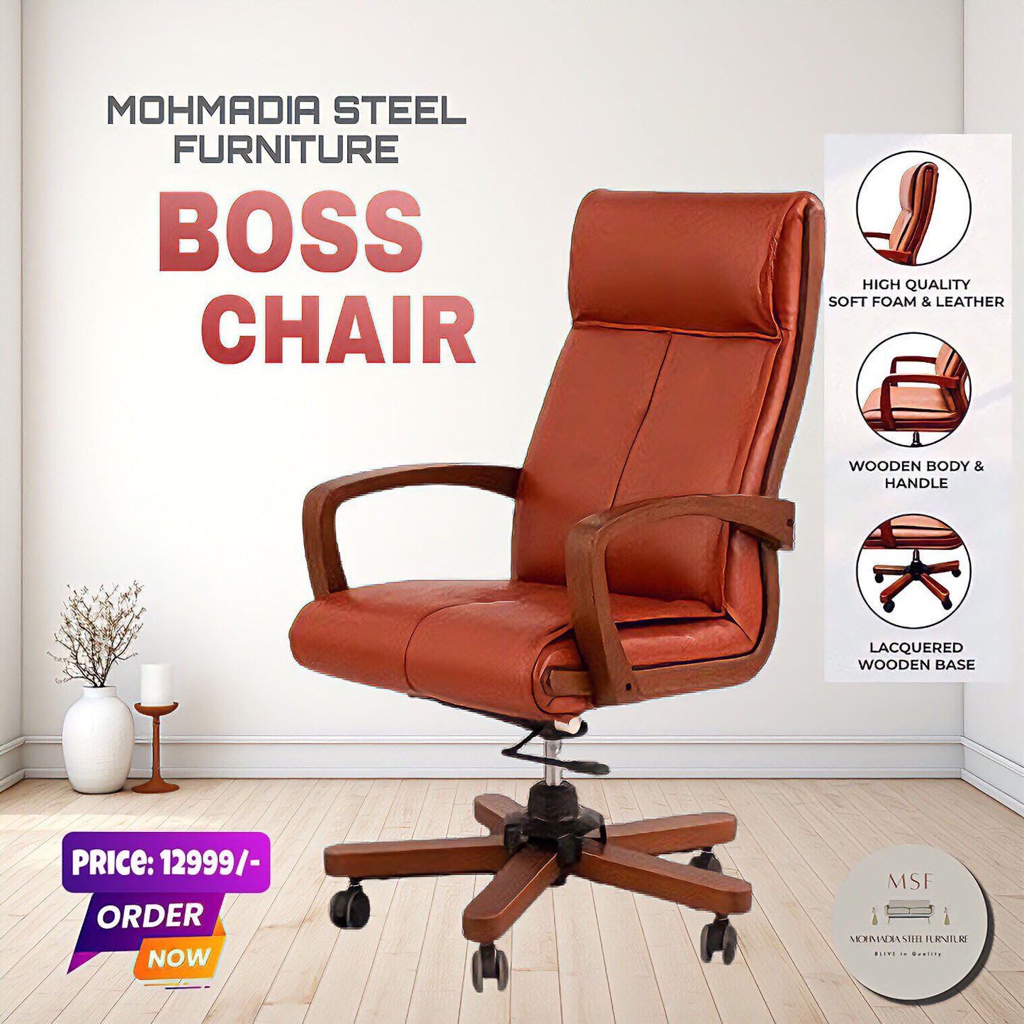 Wooden Boss Chair